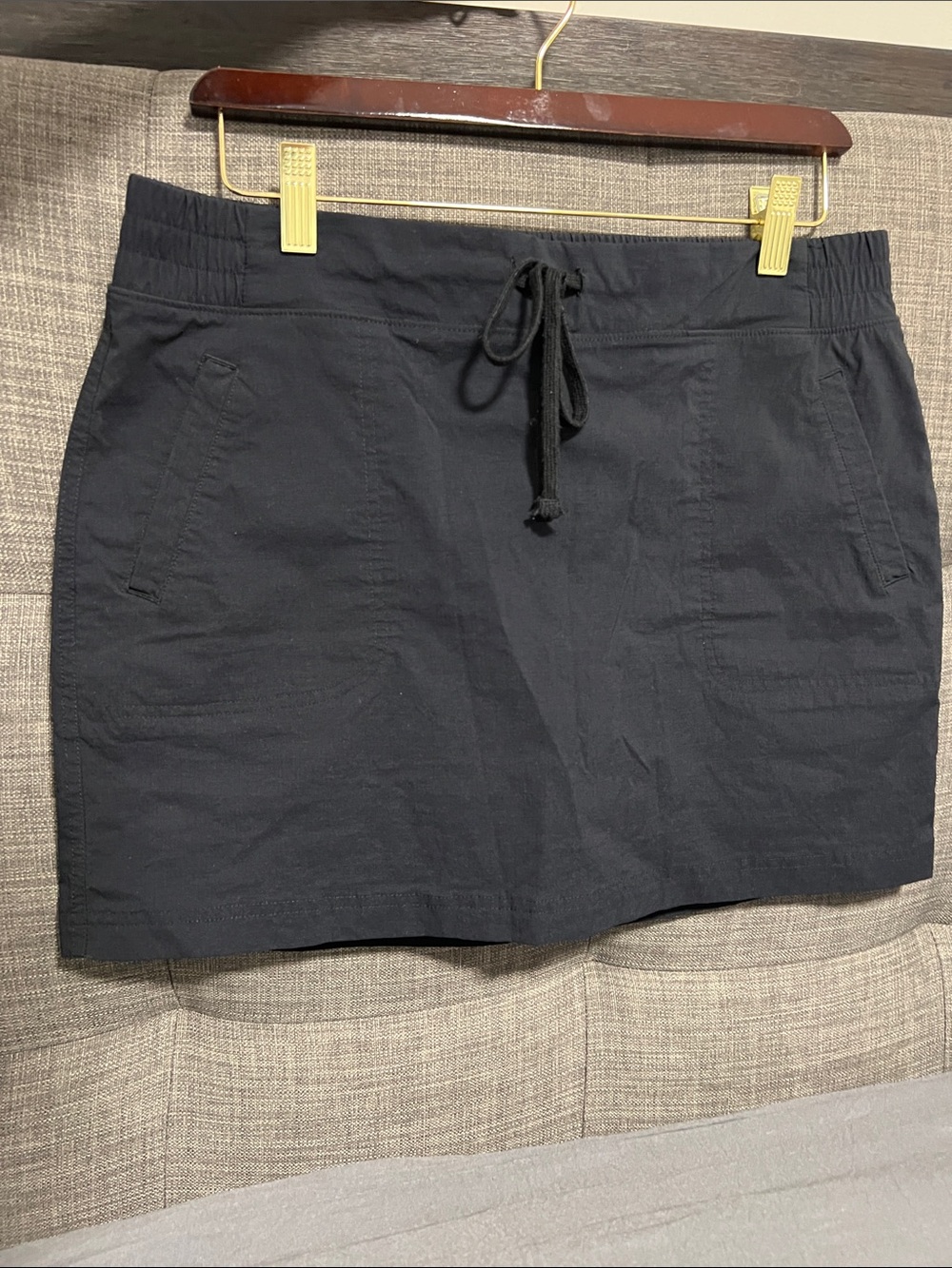 Eddie Bauer Black Drawstring Skort